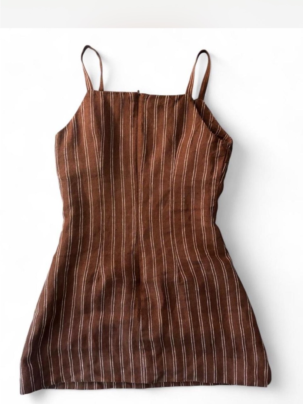 Reformation phillipa mini linen dress - brown size 0 - Picture 4 of 5